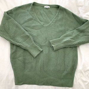 Reiss | Audrey Wool V Neck Knitted Sweater - Sage
